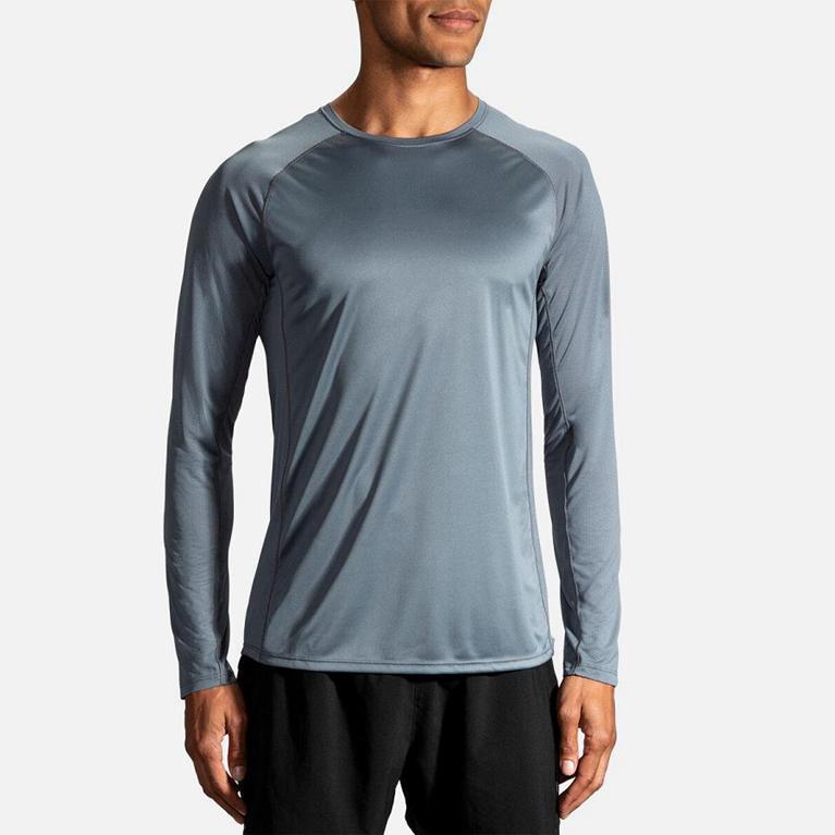 Brooks STEALTH Long Sleeve Running Shirt Mens Online - Blue (BSV140385)